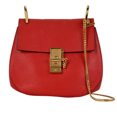 Small Drew, &pound;295, Handbags, Red, Leather, Front view